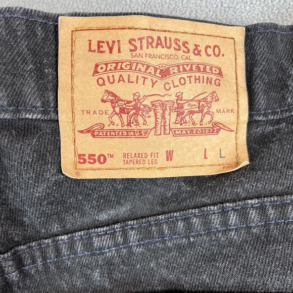 Vintage Levis 550 Jeans Womens 11 Long Relaxed Fit Tapered Leg Made USA 90s - Picture 5 of 11